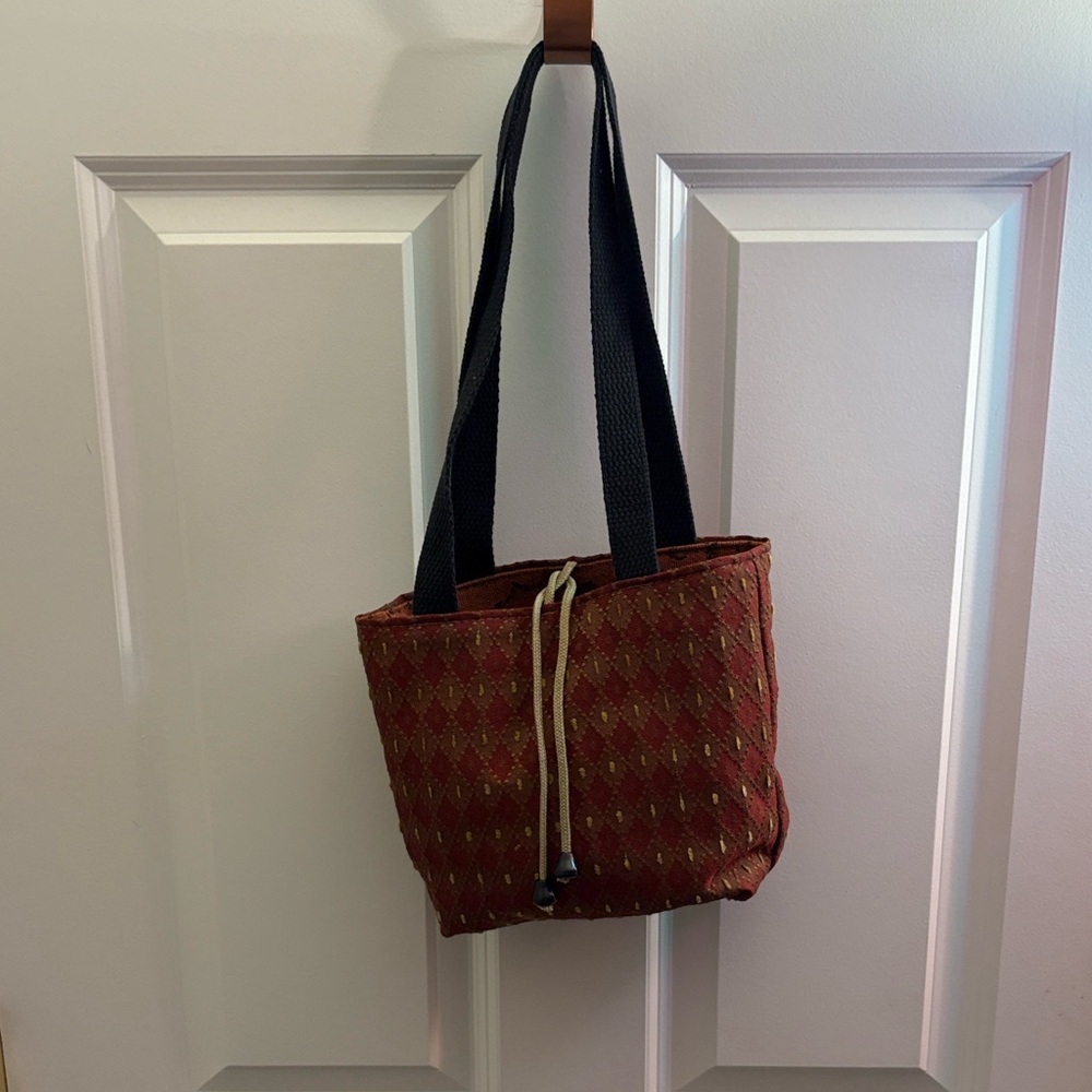 Y2K style mini tote made from recycled fabrics